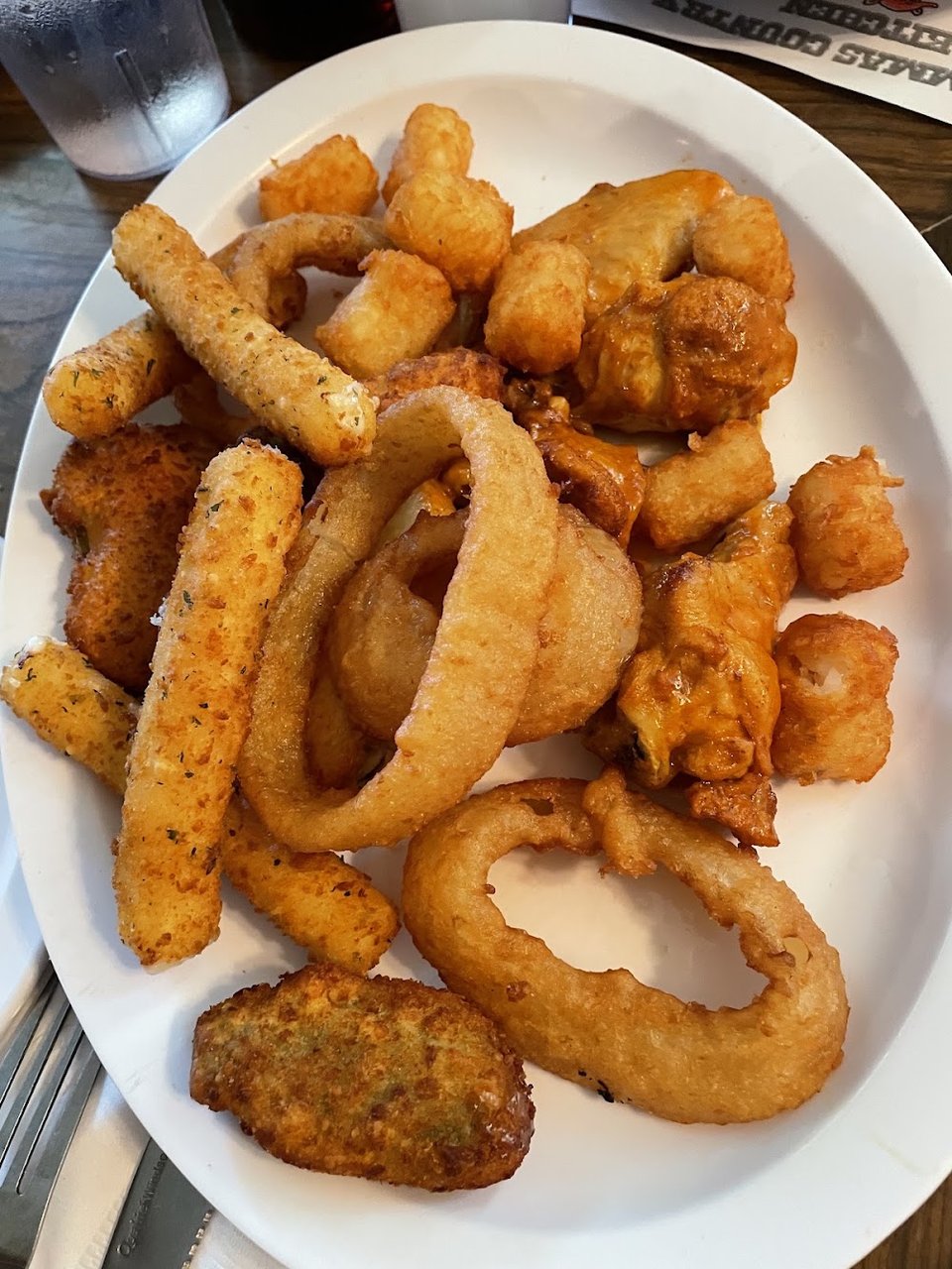 Golden Onion Rings with Ranch Dip